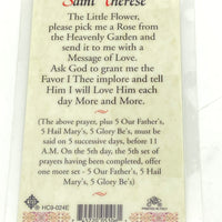 St. Therese Laminated Holy Card (Plastic Covered) - Unique Catholic Gifts