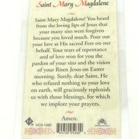St. Mary Magdalene Laminated Holy Card (Plastic Covered) - Unique Catholic Gifts