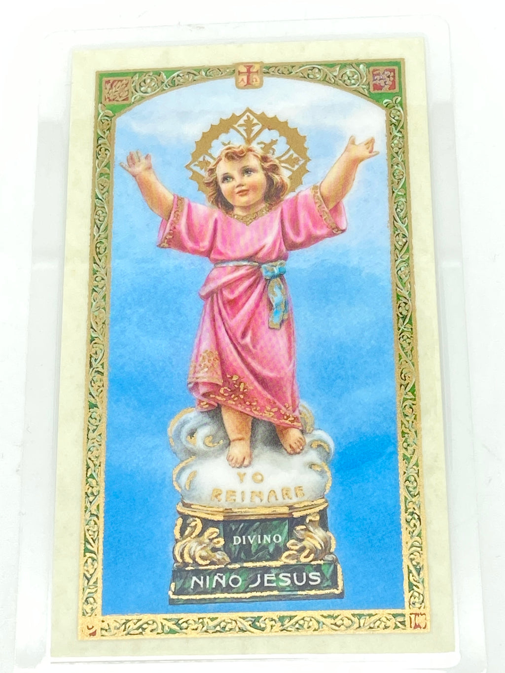 Divine Child Laminated Holy Card (Plastic Covered) - Unique Catholic Gifts