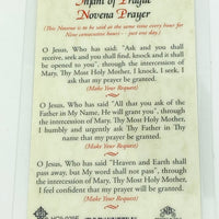 Infant of Prague Laminated Holy Card (Plastic Covered) - Unique Catholic Gifts