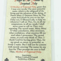 Our Lady of Perpetual Help Laminated Holy Card (Plastic Covered) - Unique Catholic Gifts