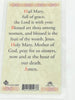 Hail Mary Laminated Holy Card (Plastic Covered) - Unique Catholic Gifts