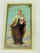 Our Lady of Mt. Carmel  Laminated Holy Card (Plastic Covered) - Unique Catholic Gifts