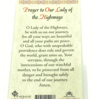 Our Lady of the Highways Laminated Holy Card (Plastic Covered) - Unique Catholic Gifts