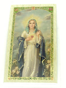 Our Lady of the Immaculate Heart  Laminated Holy Card (Plastic Covered) - Unique Catholic Gifts