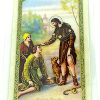 St. Roch Laminated Holy Card (Plastic Covered) - Unique Catholic Gifts