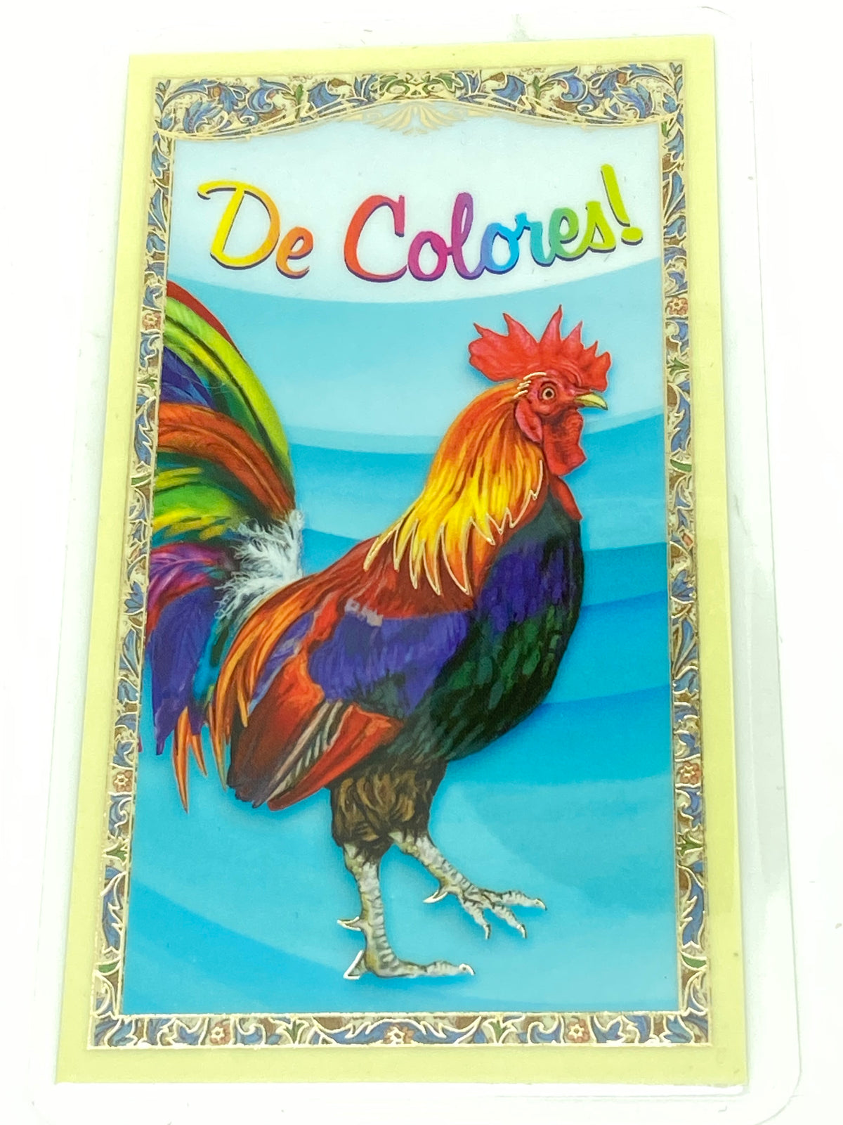 De Colores Laminated Holy Card (Plastic Covered) - Unique Catholic Gifts