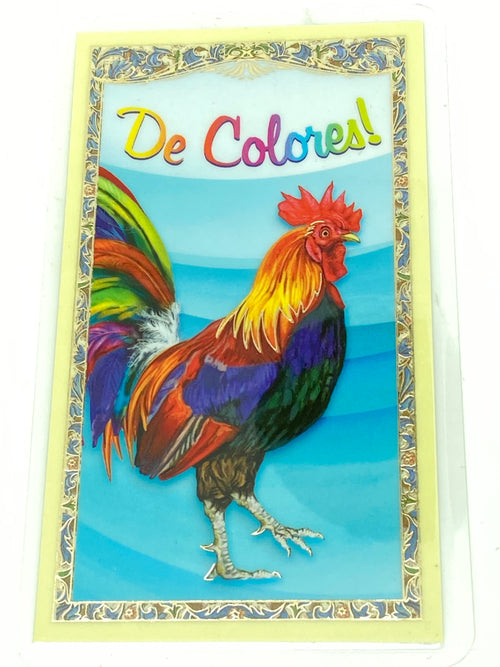 De Colores Laminated Holy Card (Plastic Covered) - Unique Catholic Gifts