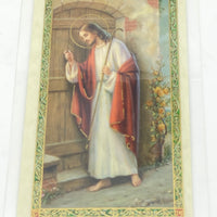 Stand at the Door Laminated Holy Card (Plastic Covered) - Unique Catholic Gifts