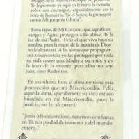 Corona de la Divina Misericordia Tarjeta Sagrada laminada (Cubierta de Plástico) - Unique Catholic Gifts