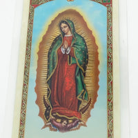 Virgen de Guadalupe Tarjeta Sagrada laminada (Cubierta de Plástico) - Unique Catholic Gifts