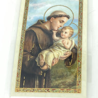San Antonio Tarjeta Sagrada laminada (Cubierta de Plástico) - Unique Catholic Gifts