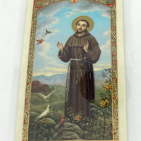 San Francisco Tarjeta Sagrada laminada (Cubierta de Plástico) - Unique Catholic Gifts