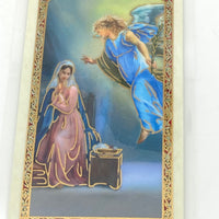 Arcangel Gabriel Tarjeta Sagrada laminada (Cubierta de Plástico) - Unique Catholic Gifts