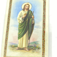 Judas Para el Trabajo Tarjeta Sagrada laminada(Cubierta de Plástico) - Unique Catholic Gifts