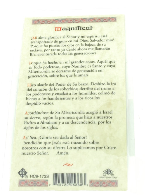 Magnificat Tarjeta Sagrada laminada (Cubierta de Plástico) - Unique Catholic Gifts
