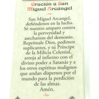 San Miguel Arcangel Tarjeta Sagrada laminada (Cubierta de Plástico) - Unique Catholic Gifts