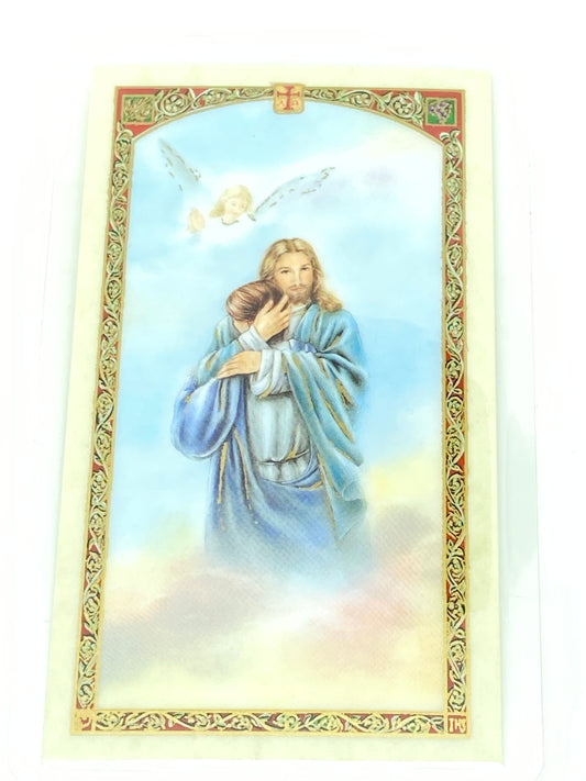Olvida Y Dejaselo a Dios Tarjeta Sagrada laminada (Cubierta de Plástico) - Unique Catholic Gifts