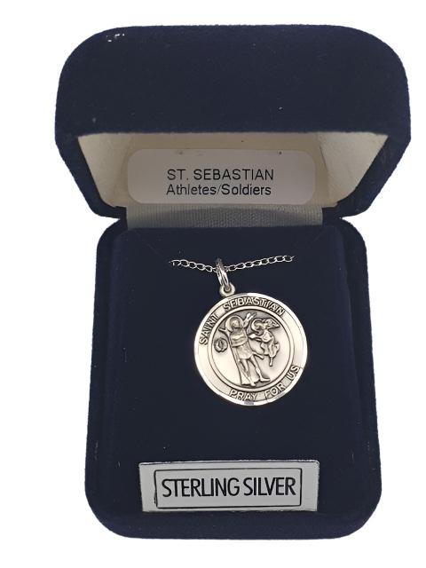St Sebastian Protect Me / Athlete Patron Saint Medal 1 inch (Minimum quantity purchase is 2