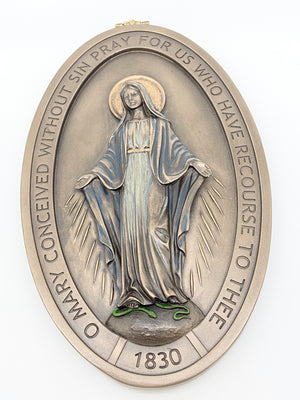 Miraculous Medal Wall Plaque  8 5/8