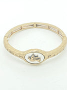 Faith, Hope and Love Stretch Hand Hammered Bangle - Unique Catholic Gifts