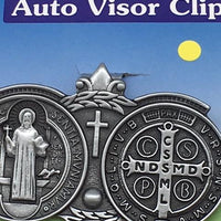 St. Benedict Auto Visor Clip - Unique Catholic Gifts