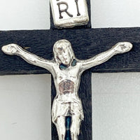 Black Wood Crucifix 1 1/4" - Unique Catholic Gifts