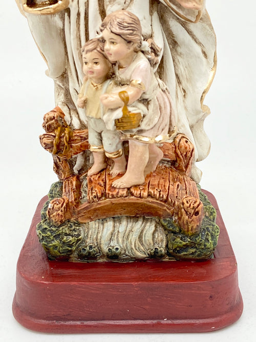 Guardian Angel Over the Bridge Statue (8 1/4") - Unique Catholic Gifts