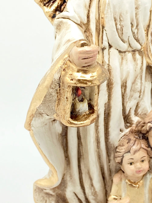 Guardian Angel Over the Bridge Statue (8 1/4") - Unique Catholic Gifts