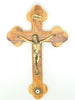 Holy Land Wall Crucifix Olive Wood with a Relic 8 1/4" - Unique Catholic Gifts