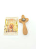 Olive Wood Comfort Cross with a Relic 3-3/4" - Unique Catholic Gifts