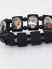 Brazilian Wood Bracelet (Jesus, Mary and Saints) (Black) - Unique Catholic Gifts
