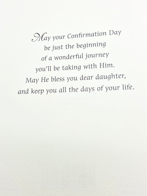 With Love, Daughter on Your Confirmation Day Greeting Card - Unique Catholic Gifts