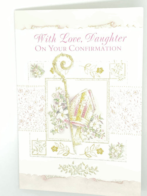 With Love, Daughter on Your Confirmation Day Greeting Card - Unique Catholic Gifts
