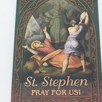 St. Stephen Holy Card (embossed) - Unique Catholic Gifts