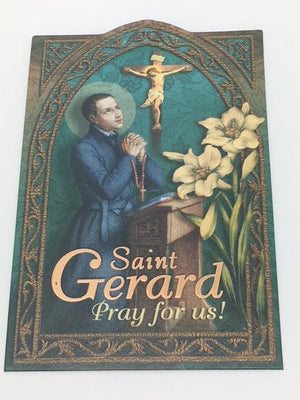 St. Gerard Holy Card (embossed) - Unique Catholic Gifts