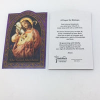 The Good Shepard Holy Card (embossed) - Unique Catholic Gifts