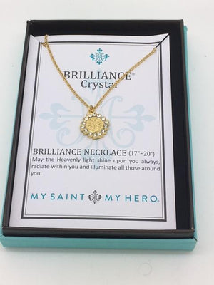 Brilliance Crystal NecklaceGold - Unique Catholic Gifts