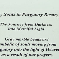Gray Marble Holy Souls Rosary - Unique Catholic Gifts