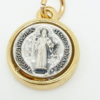 Gold and Silver Benedict Oxi-Medal  3/4" - Unique Catholic Gifts