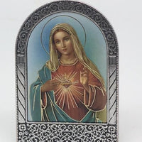 Immaculate Heart of Mary Easel Standing Plaque - Unique Catholic Gifts