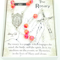 Ruby Red Birthstone for July Rosary - Unique Catholic Gifts