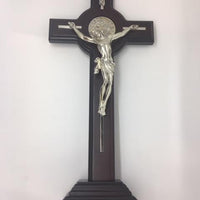 Standing Saint Benedict Crucifix (15") - Unique Catholic Gifts