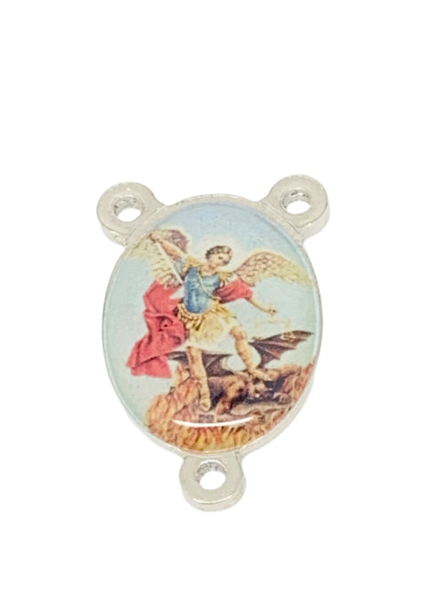 St Michael Enamel Rosary Center - Unique Catholic Gifts