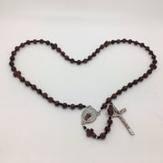 Mahogany Obsidian with Madonna Rosary (8mm) - Unique Catholic Gifts