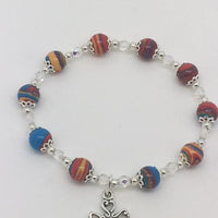 Kids Multi Colored Glass Beads Rosary Bracelet - Unique Catholic Gifts