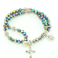 Rainbow Crystal Wrist Rosary - Unique Catholic Gifts