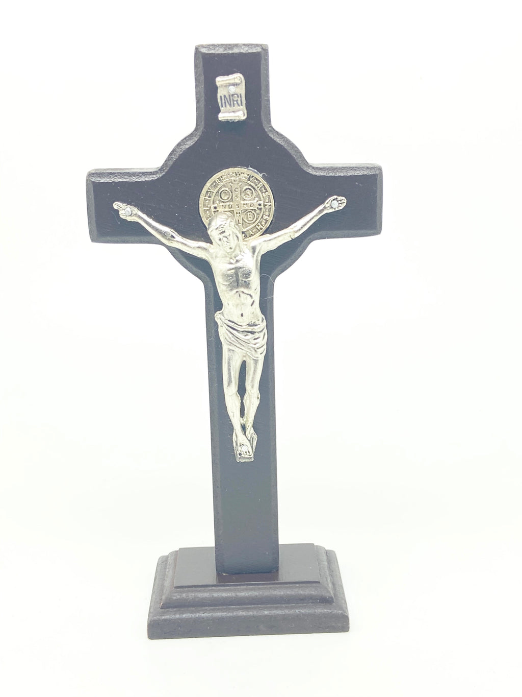 Saint Benedict Standing Crucifix  13" - Unique Catholic Gifts
