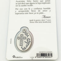 Tarjeta de Oración Divino Niño con Medalla - Unique Catholic Gifts