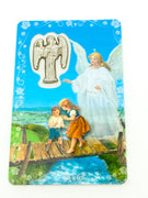 Guardian Angel Holy Card with Medal - Unique Catholic Gifts